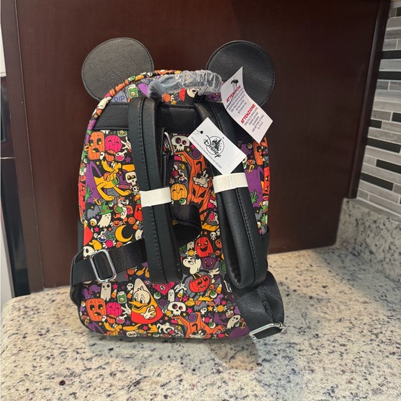 Disney Loungefly Halloween allover print Pumpkin &Ghost Mini Backpack - Picture 4 of 6